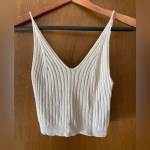 SHEIN Beige Ribbed Knit Camisole